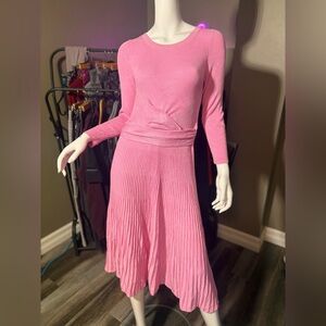 By Anthropologie Long-Sleeve Ribbed Sweater Midi Dress SP